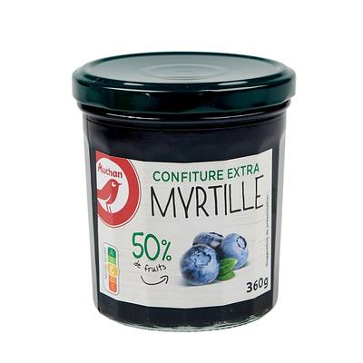 Auchan Confiture extra de myrtilles, 360g
