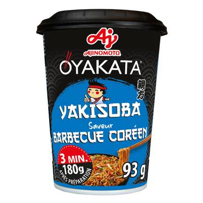 Oyakata Nouilles Sautées Yakisoba Poulet Barbecue Coréen en cup, 93g