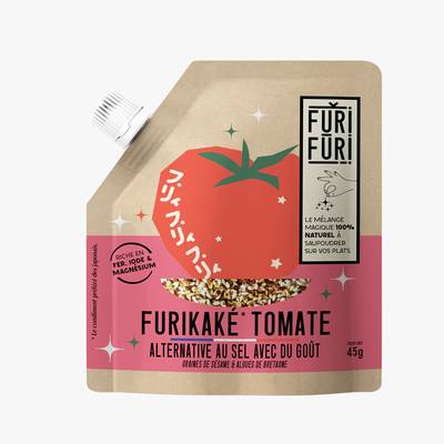 Furifuri Furikaké Tomate - Alternative au Sel - Condiment Graines de Sésame et Algues, 45g