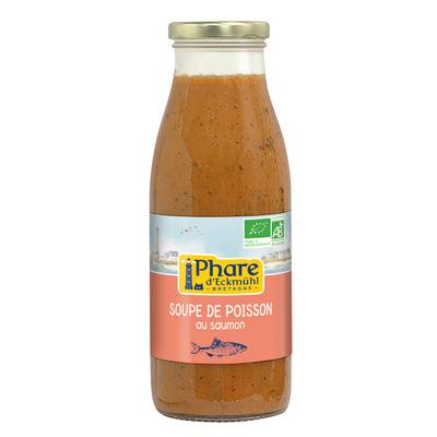Phare d'Eckmuhl Soupe de poisson bio au saumon, 500g