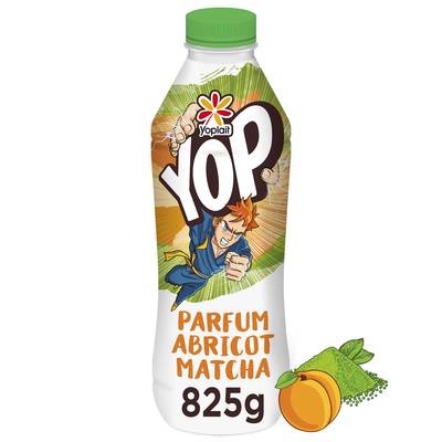 Yop Yaourt à boire abricot matcha, 825g