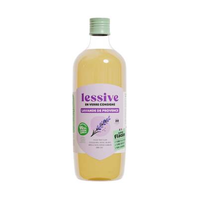 Super Flacon Lessive à la lavande, Bouteille en verre de 1 Litre