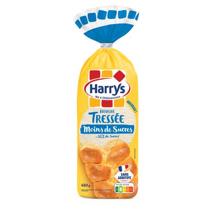 Harrys Brioche Tressée Moins de Sucre*, 450g