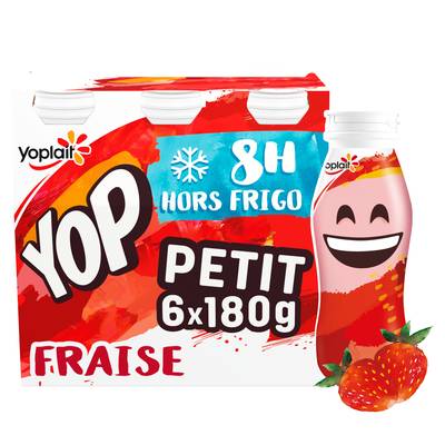 Yop Yaourt à Boire Fraise, 6x180g