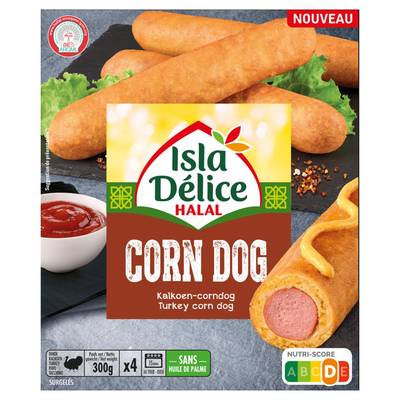 Isla Délice Corn dog de dinde, 300g