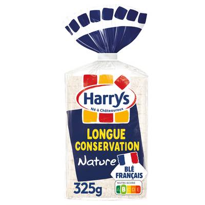 Harrys Pain de Mie Nature Longue Conservasion Sans Croute, 13 tranches - 325g
