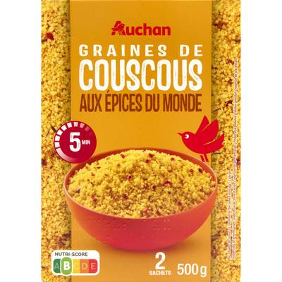 Auchan Couscous parfumé aux épices du monde, 500g