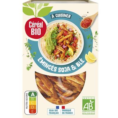 Céréal Bio Emincés Soja & Blé Bio à cuisiner, 130g