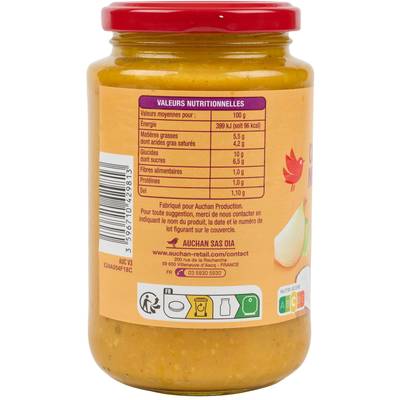 Auchan Sauce curry à la noix de coco en bocal, 400g