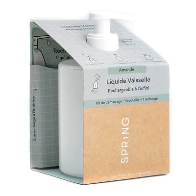 Spring Liquide vaisselle rechargeable Amande, 2 pièces