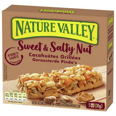 Nature Valley Barres Protéinés Cacahuète Grillées, 5 barres
