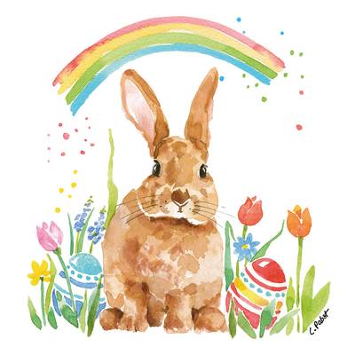 Paperproducts Design Serviettes papier Rainbow Rabbit, 20 serviettes