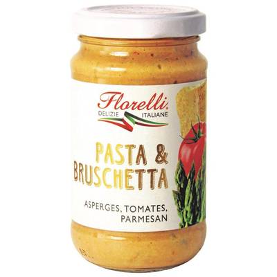 Florelli Sauce Asperges Tomates et Parmesan - Pasta et Bruschetta, 190g