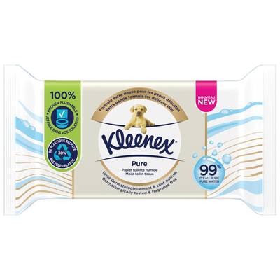 Kleenex Papier toilette humide, 38  papiers toilettes humides