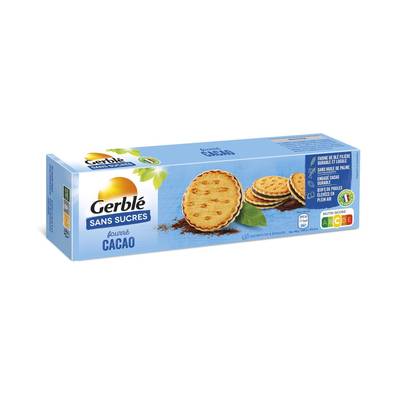 Gerblé Sans Sucres 12 Fourrés cacao sans sucres, 185g