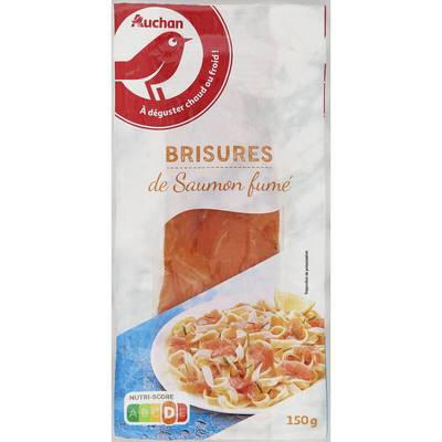 Auchan Brisures de Saumon Fumé, 150g