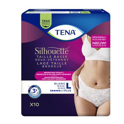 Tena Culotte silhouette Blanc Taille L, 10 culottes