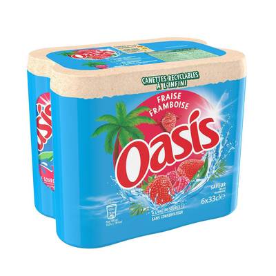 Oasis Fraise-Framboise, 6x33cl