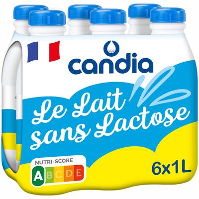 Candia Lait sans lactose 1%mg, 6x1l