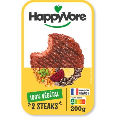 HappyVore Steak 100% Végétal, 2x100g