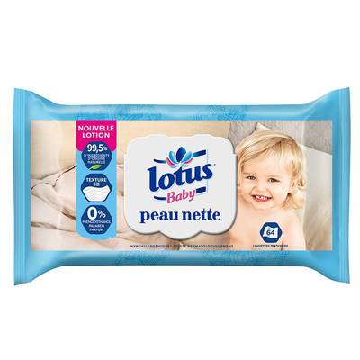 Lotus Baby Lingettes peau nette, 64 lingettes