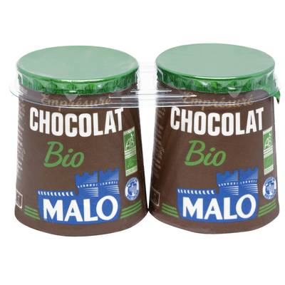 Malo Emprésuré chocolat bio, 2x125g