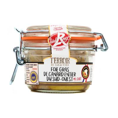Terroir de Caractère Foie Gras de Canard Entier Mi-Cuit Label Rouge, 2-3 parts - 120g