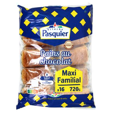 Pasquier Pains au Chocolat et au Levain, 16 pains - 720g