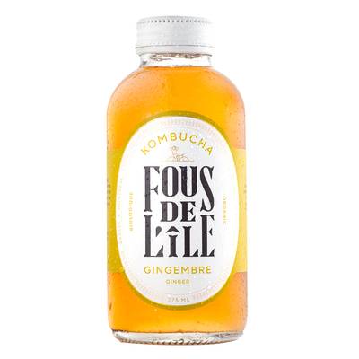 Fous de L'Ile Kombucha Gingembre Bio, 37,5cl