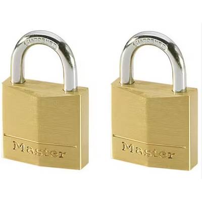 3520190092915 - MasterLock - 2 cadenas à clé en laiton massif 20mm de large