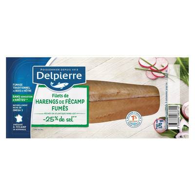 Delpierre Hareng Fumé Sans Arêtes, Sel Réduit de 25 %, 170g