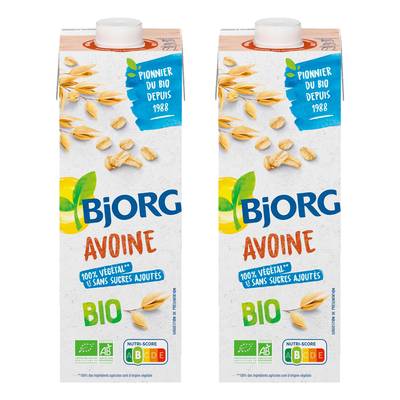 Bjorg Avoine sans Sucre Boisson Végétale Bio, Lot de 2x1L