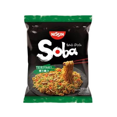 Nissin Nouilles sautées Japonaises Soba sauce Teriyaki en sachet, 110g
