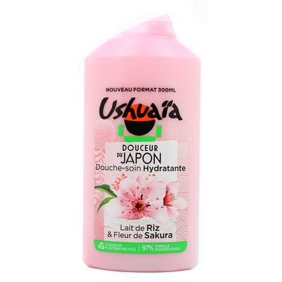 Ushuaïa Gel Douche Hydratante douceur du Japon au Lait de Riz, 300ml