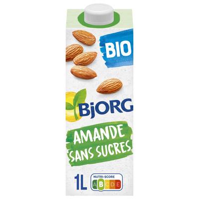 Bjorg Lait d'Amande Sans Sucres Ajoutés Boisson Végétale Bio, 1L