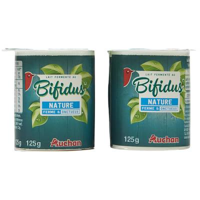 Auchan Yaourt au bifidus nature, 4x125g