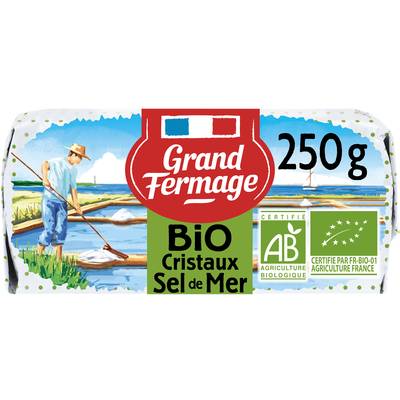 Grand Fermage Beurre bio cristaux de sel de mer de Noirmoutier, 250g