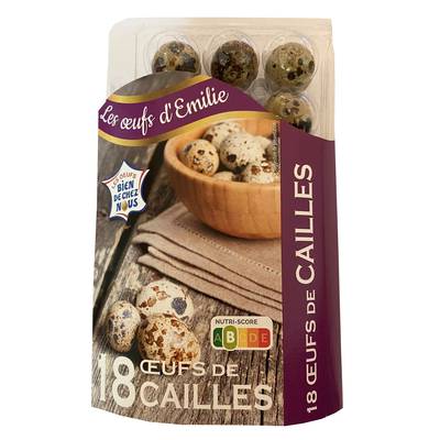Les oeufs d'Emilie Oeufs frais de caille, 18 oeufs