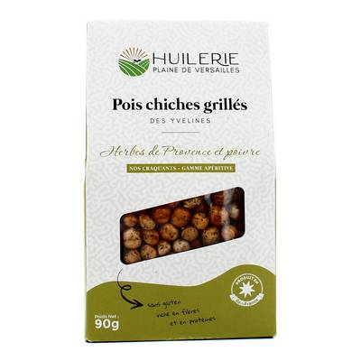 Huilerie Plaine de Versailles Pois Chiches grillés aux Herbes de Provence cultivés dans les Yvelines, 90g