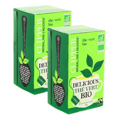 Clipper Thé vert bio, Lot de 2x35g