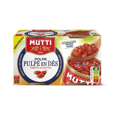 Mutti Pulpe de Tomate en Dés, 2x300g