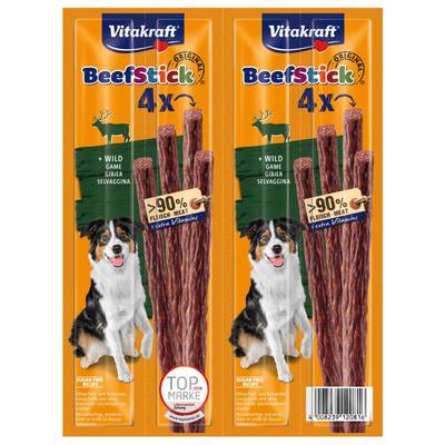 Vitakraft Beef Stick Bâtonnets Gibier - Friandise récompense pour chien, 4x12g