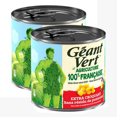 Géant Vert Maïs ultra croquant, Lot de 2x285g