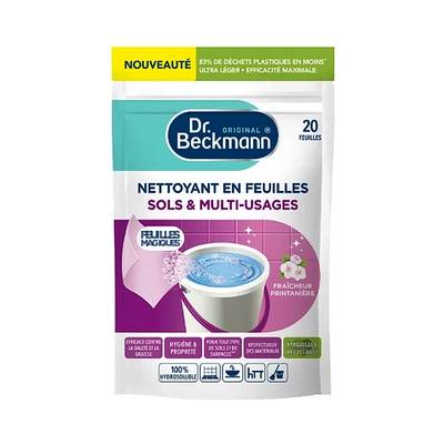 Dr Beckmann Nettoyant en Feuilles Sols & Multi-usages - Fraîcheur Printanière, 20 feuilles