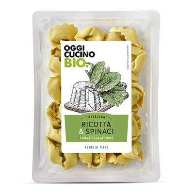 Oggi Cucino Raviolis Tortellini Ricotta Epinard Bio, 250g