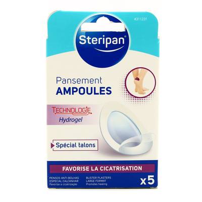 Steripan Pansement hydrocolloïde soin ampoules et talon, 5 pièces