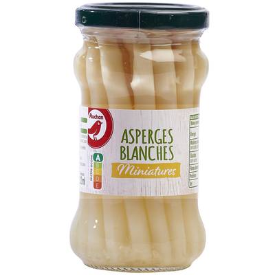 Auchan Asperges blanches miniatures en bocal, 100g