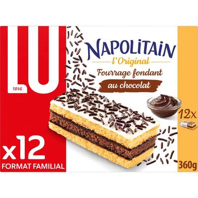 Lu Gâteau au chocolat l'original napolitain x12, 360g