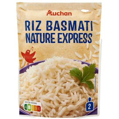 Auchan Riz basmati nature micro-ondes express, 250g