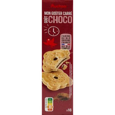 Auchan Mon Goûter Biscuits fourrés saveur chocolat, 300g